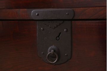 アンティーク家具　古民具・骨董　前面欅材製　江戸明治期の三国車箪笥