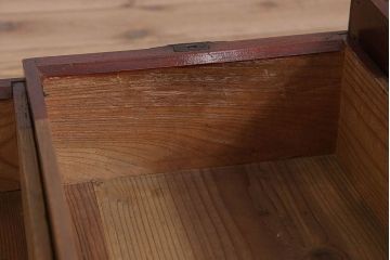 アンティーク家具　古民具・骨董　前面欅材製　江戸明治期の三国車箪笥