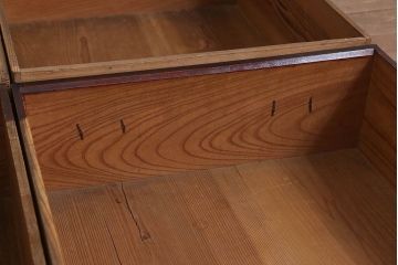 アンティーク家具　古民具・骨董　前面欅材製　江戸明治期の三国車箪笥