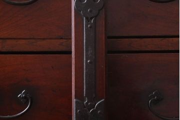 アンティーク家具　古民具・骨董　前面欅材製　江戸明治期の三国車箪笥