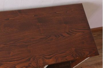 アンティーク家具　アンティークホワイトペイント　脚付きローボード