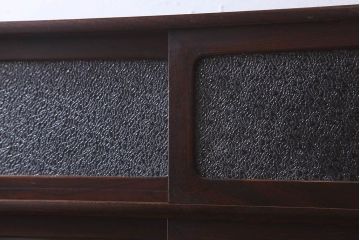 アンティーク家具　ダイヤガラス入り!和製アンティークの古い茶箪笥