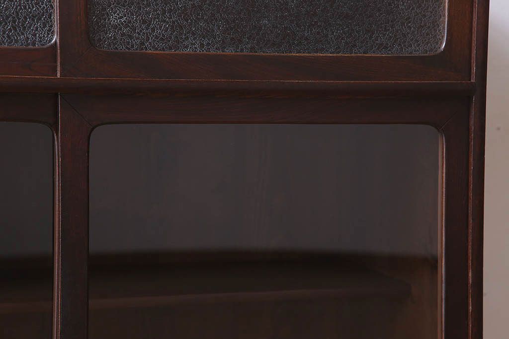 アンティーク家具　ダイヤガラス入り!和製アンティークの古い茶箪笥