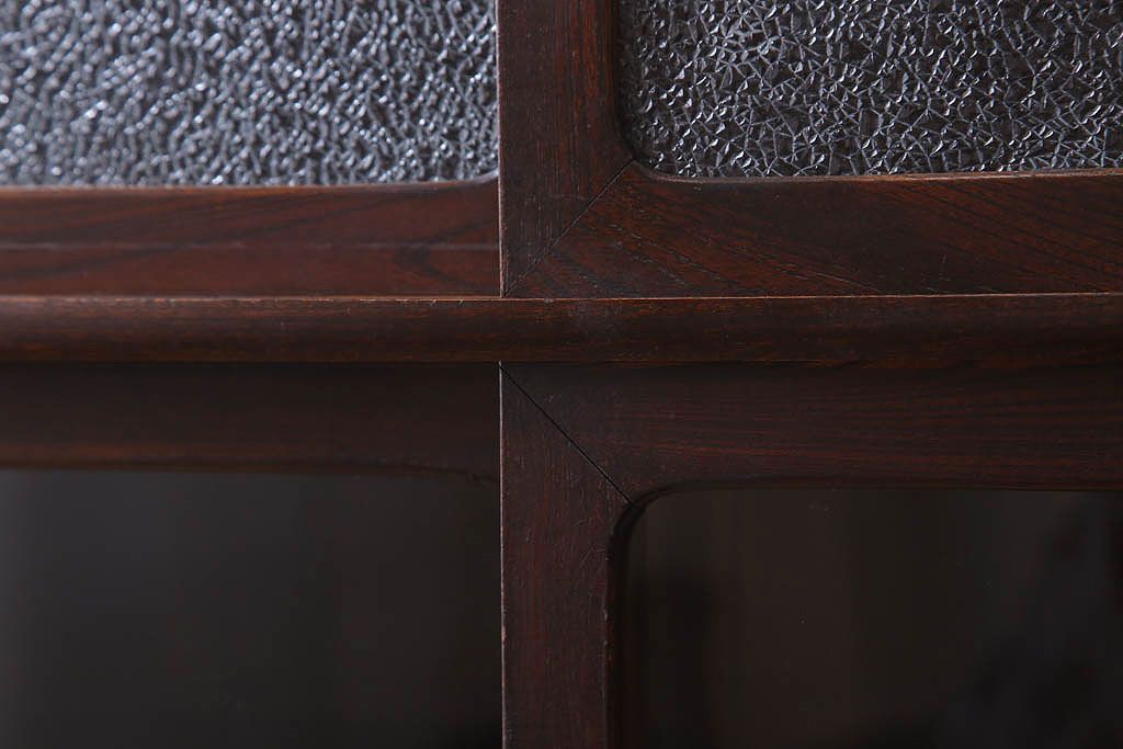 アンティーク家具　ダイヤガラス入り!和製アンティークの古い茶箪笥