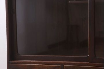 アンティーク家具　ダイヤガラス入り!和製アンティークの古い茶箪笥