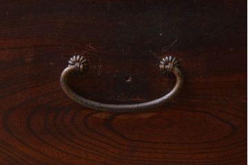 アンティーク家具　ダイヤガラス入り!和製アンティークの古い茶箪笥