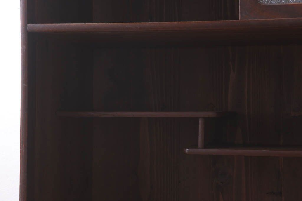 アンティーク家具　ダイヤガラス入り!和製アンティークの古い茶箪笥