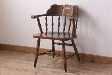 中古　飛騨産業　キツツキマーク　穂高　キャプテンチェア(2)