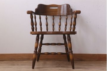 中古　飛騨産業　キツツキマーク　穂高　キャプテンチェア(2)