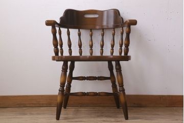 中古　飛騨産業　キツツキマーク　穂高　キャプテンチェア(3)