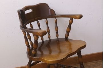中古　飛騨産業　キツツキマーク　穂高　キャプテンチェア(3)