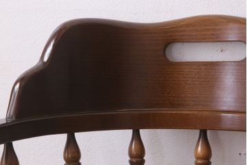 中古　飛騨産業　キツツキマーク　穂高　キャプテンチェア(3)
