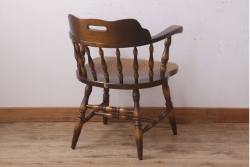 中古　飛騨産業　キツツキマーク　穂高　キャプテンチェア(3)