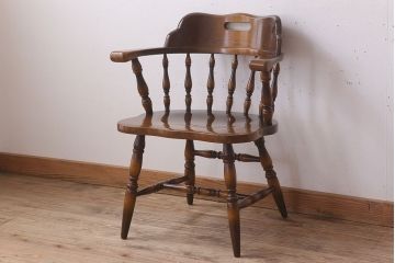 中古　飛騨産業　キツツキマーク　穂高　キャプテンチェア