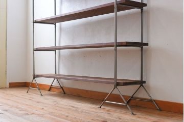 ラフジュオリジナル アイアンの薄型飾り棚【大】