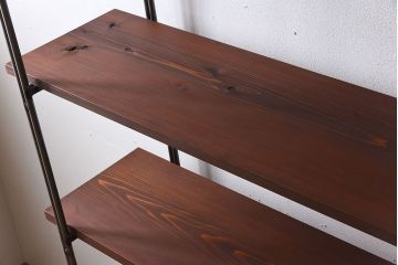 ラフジュオリジナル アイアンの薄型飾り棚【大】