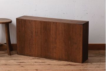 アンティーク家具　古い木製のアンティーク薄型薬箪笥(引き出し)