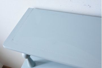 アンティーク家具　モールガラス入り!アンティークのペイント本箱(ブックケース)