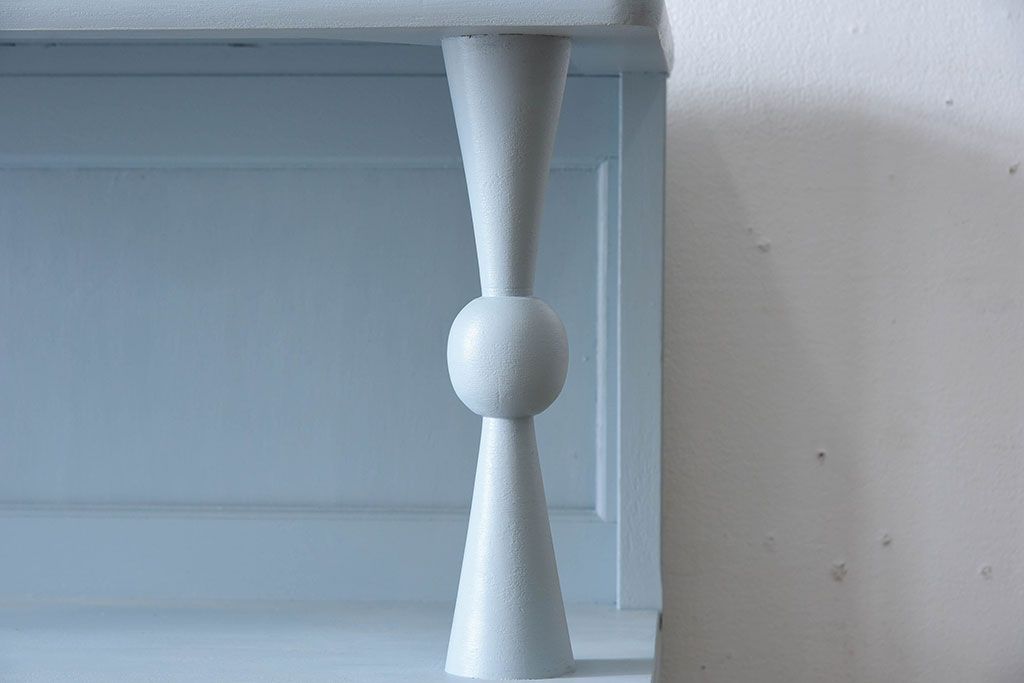 アンティーク家具　モールガラス入り!アンティークのペイント本箱(ブックケース)