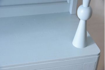 アンティーク家具　モールガラス入り!アンティークのペイント本箱(ブックケース)