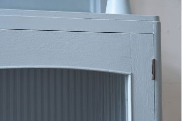 アンティーク家具　モールガラス入り!アンティークのペイント本箱(ブックケース)