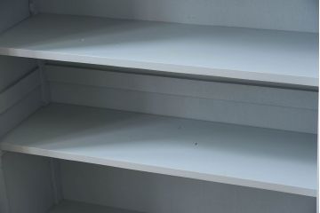 アンティーク家具　モールガラス入り!アンティークのペイント本箱(ブックケース)