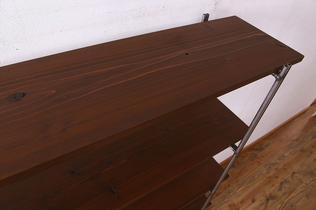 ラフジュオリジナル アイアンの薄型飾り棚【大】(1)