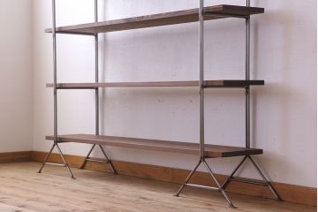 ラフジュオリジナル アイアンの薄型飾り棚【大】(1)