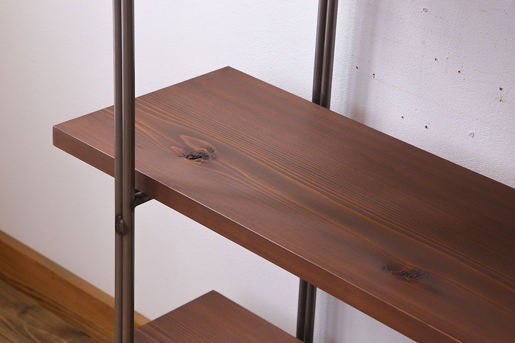 ラフジュオリジナル アイアンの薄型飾り棚【大】(1)