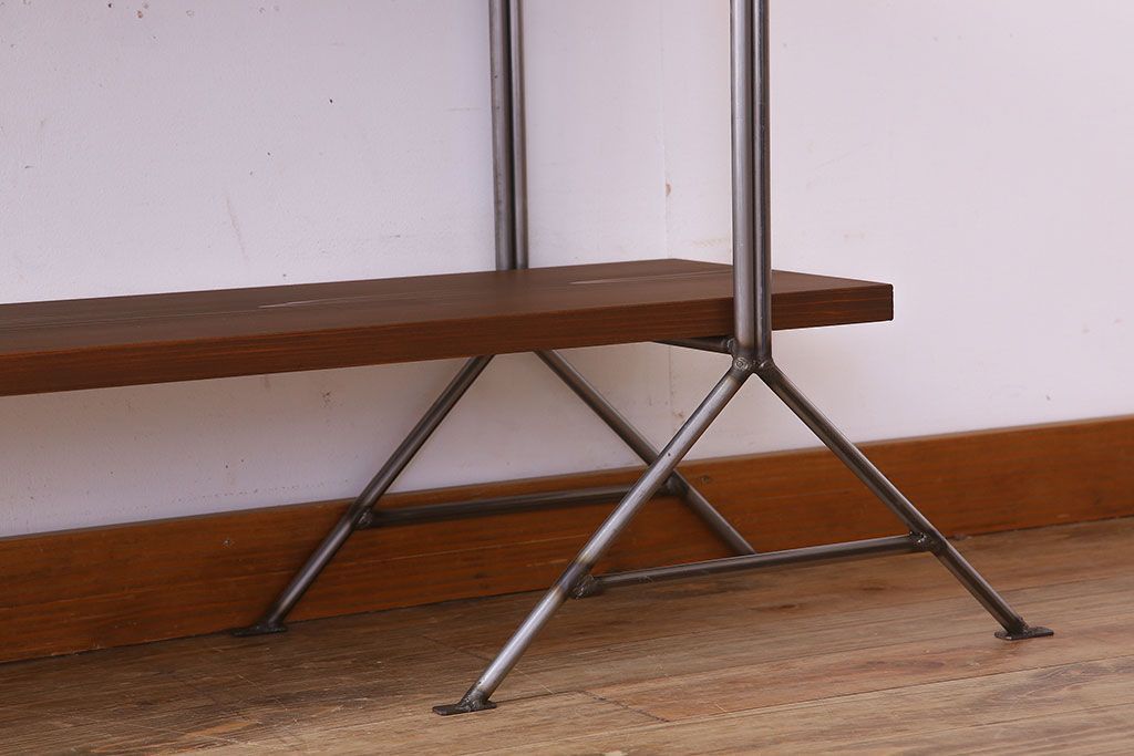 ラフジュオリジナル アイアンの薄型飾り棚【大】(1)