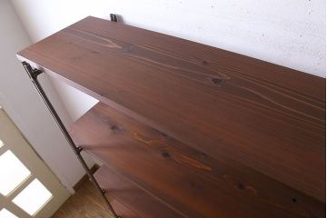 ラフジュオリジナル アイアンの薄型飾り棚【大】(2)