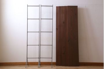 ラフジュオリジナル アイアンの薄型飾り棚【大】(2)