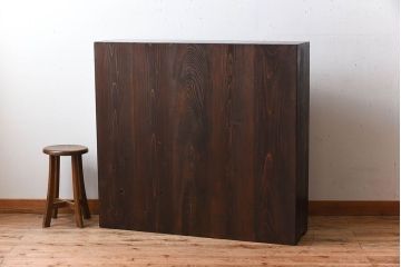 アンティーク家具　前面栓材　古い木製のアンティーク薬箪笥(引き出し)(2)