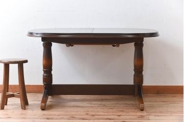 中古　飛騨産業　キツツキマーク　穂高　エクステンションダイニングテーブル(2)