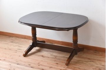中古　飛騨産業　キツツキマーク　穂高　エクステンションダイニングテーブル(2)
