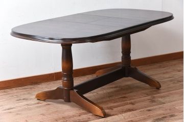 中古　飛騨産業　キツツキマーク　穂高　エクステンションダイニングテーブル(2)