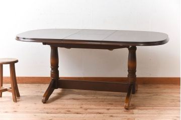 中古　飛騨産業　キツツキマーク　穂高　エクステンションダイニングテーブル(2)
