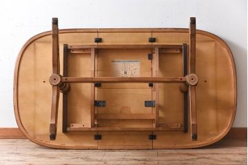 中古　飛騨産業　キツツキマーク　穂高　エクステンションダイニングテーブル(2)