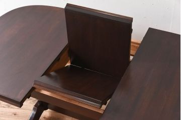中古　飛騨産業　キツツキマーク　穂高　エクステンションダイニングテーブル(2)