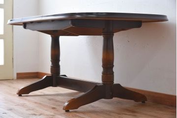 中古　飛騨産業　キツツキマーク　穂高　エクステンションダイニングテーブル(2)