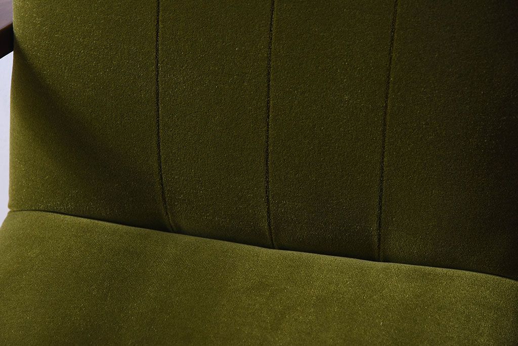 レトロ家具　ブナ材　シンプルでレトロなアンティーク1人掛けアームソファ(1)