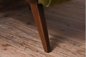 レトロ家具　ブナ材　シンプルでレトロなアンティーク1人掛けアームソファ(1)