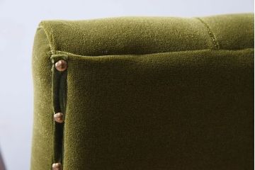 レトロ家具　ブナ材　シンプルでレトロなアンティーク1人掛けアームソファ(1)