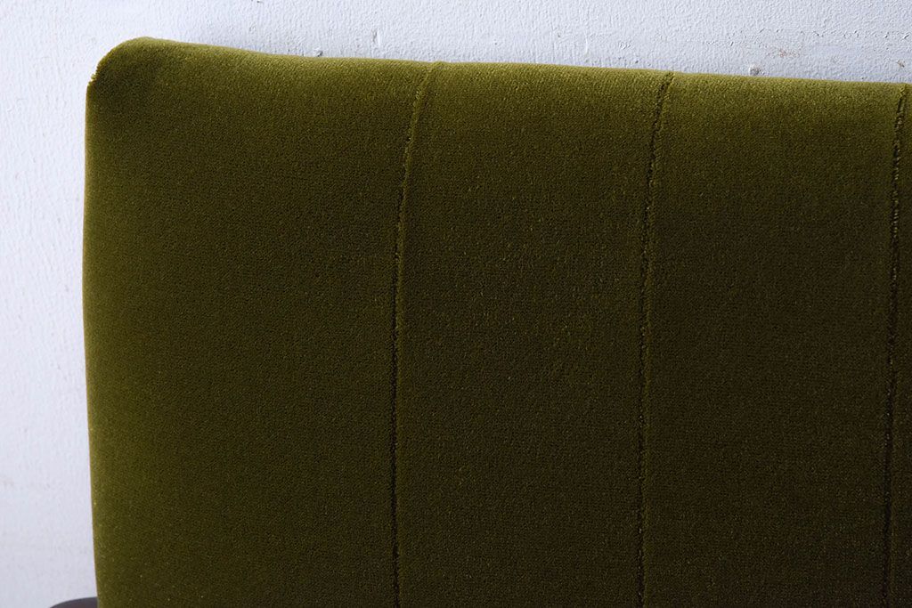 レトロ家具　ブナ材　シンプルでレトロなアンティーク1人掛けアームソファ(2)