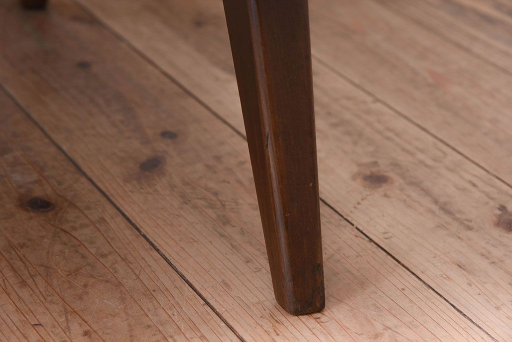 レトロ家具　ブナ材　シンプルでレトロなアンティーク1人掛けアームソファ(2)