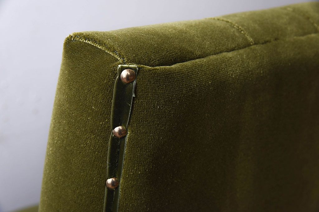 レトロ家具　ブナ材　シンプルでレトロなアンティーク1人掛けアームソファ(2)