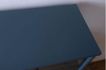 レトロ家具　昭和レトロ　チェッカーガラス入り!ペイント本箱