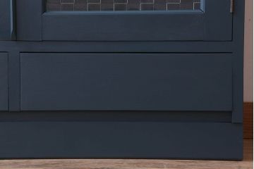 レトロ家具　昭和レトロ　チェッカーガラス入り!ペイント本箱