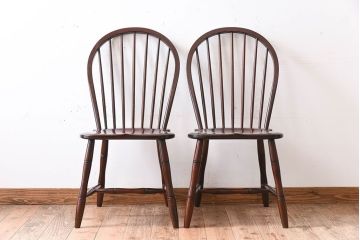 中古　松本民芸家具　#72 リーチチェア(ダイニングチェア)2脚セット(2)