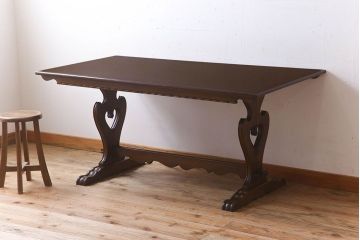 ヴィンテージ家具　イギリスビンテージ　オーク材　ダイニングテーブル